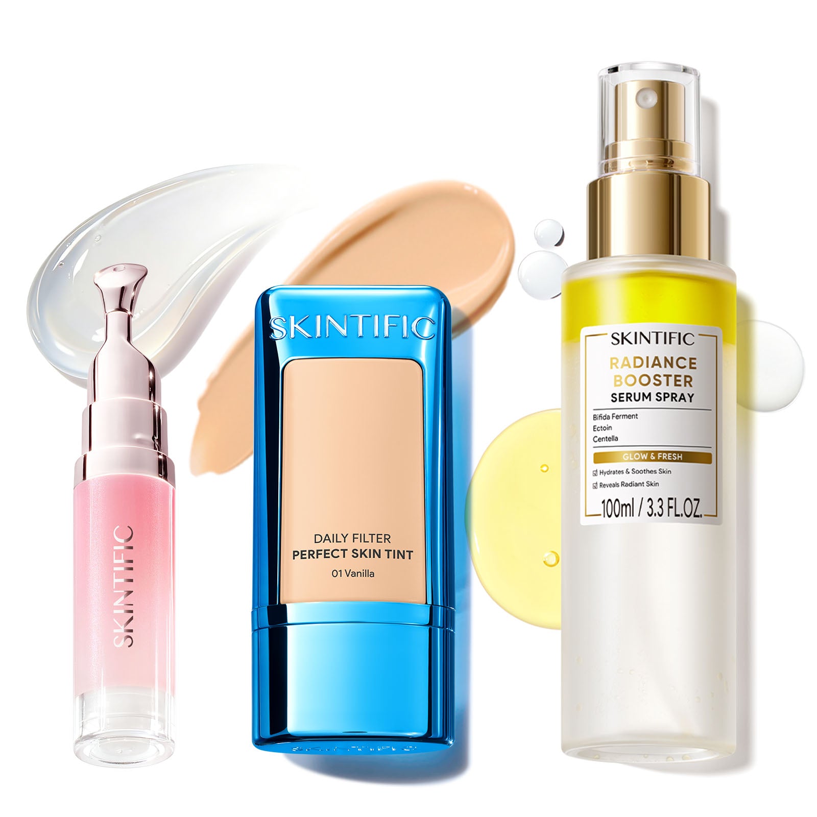 Skin Tint, Glow Serum Spray & Lip Serum Set
