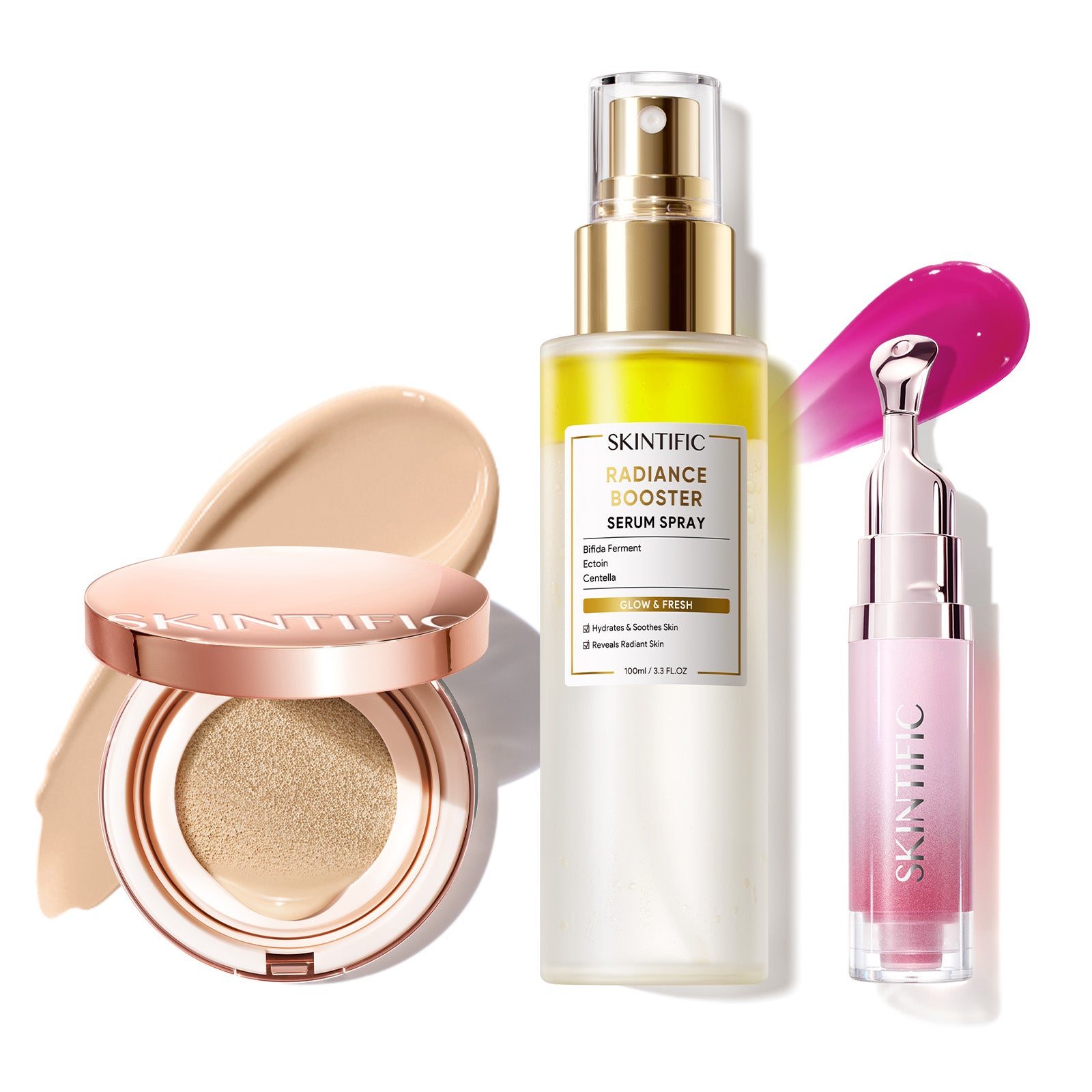 12-Hour Long-Lasting Cover Cushion+ Booster Serum Spray + Lip Serum