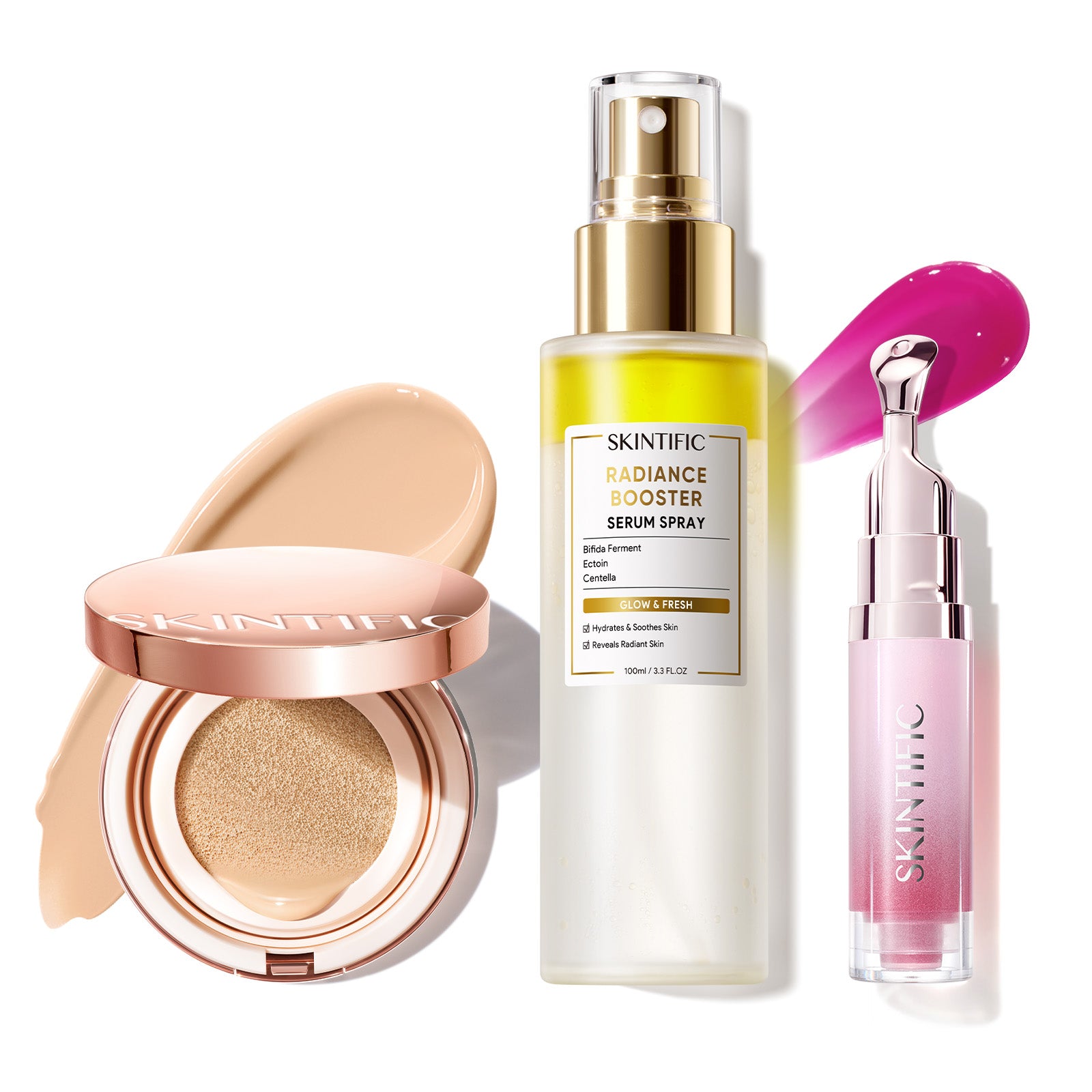 12-Hour Long-Lasting Cover Cushion+ Booster Serum Spray + Lip Serum