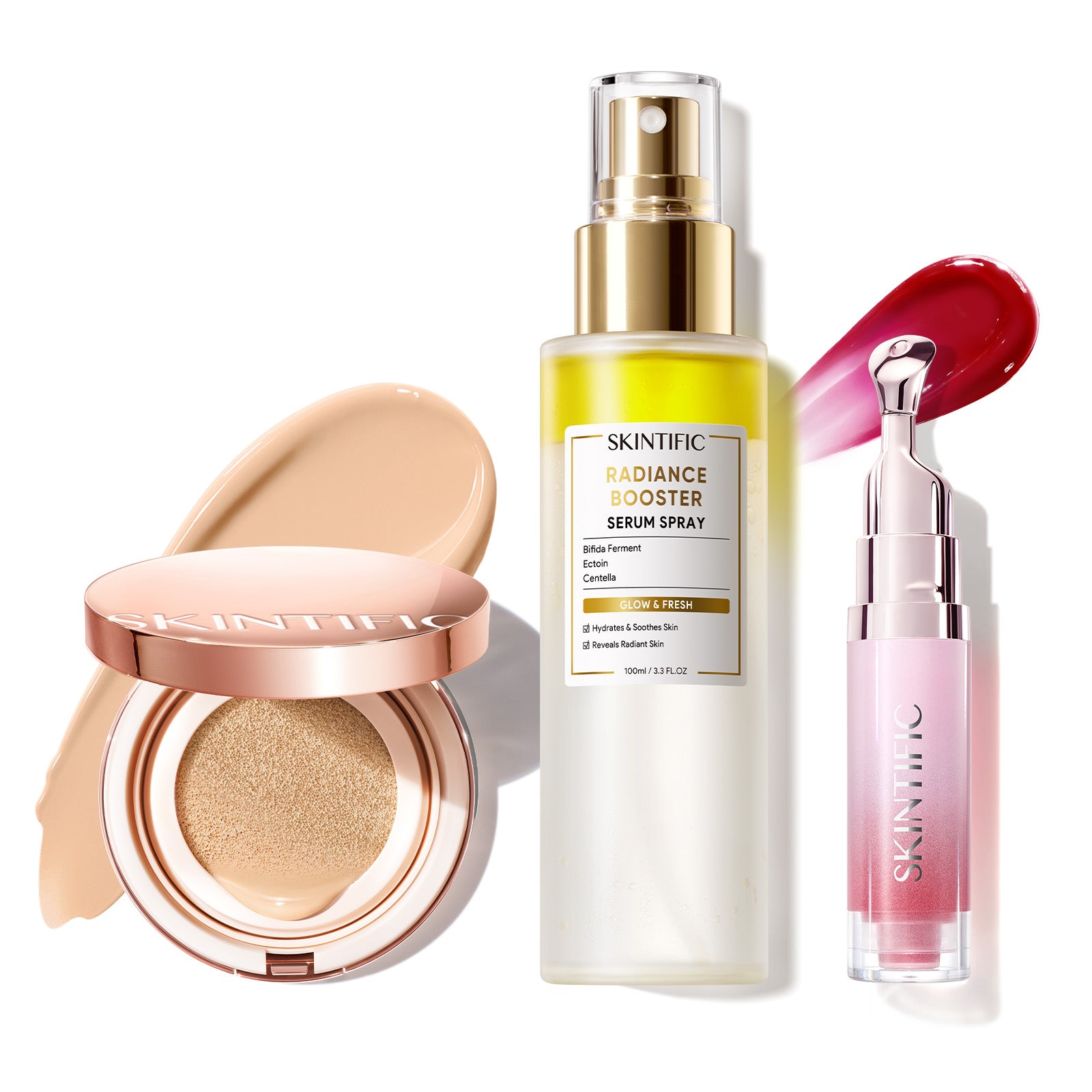 12-Hour Long-Lasting Cover Cushion+ Booster Serum Spray + Lip Serum