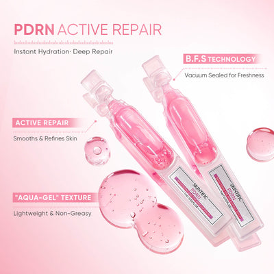PDRN serum with aqua gel texture for hydration repair and non greasy glow