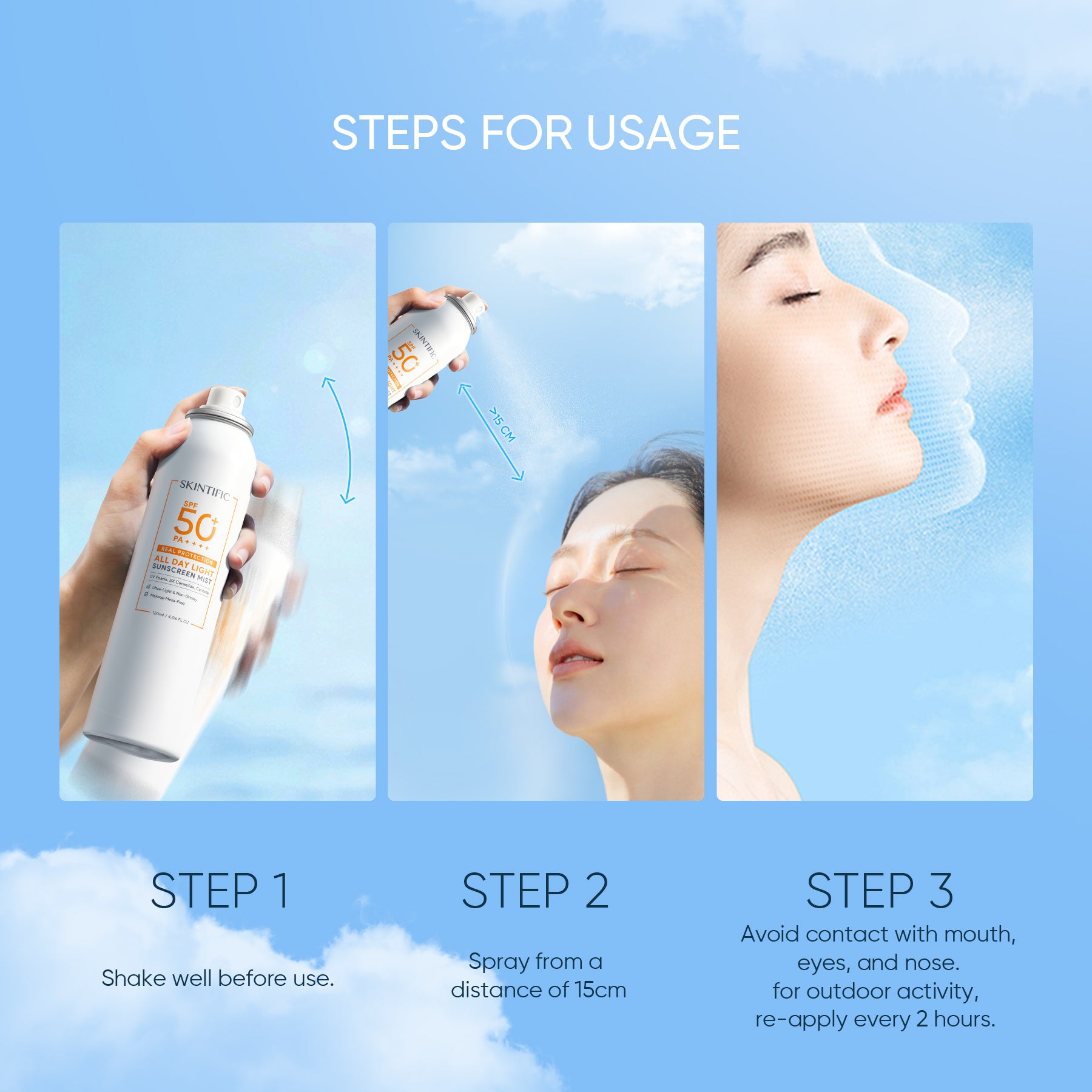 All Day Light Sunscreen Mist SPF50+ PA++++