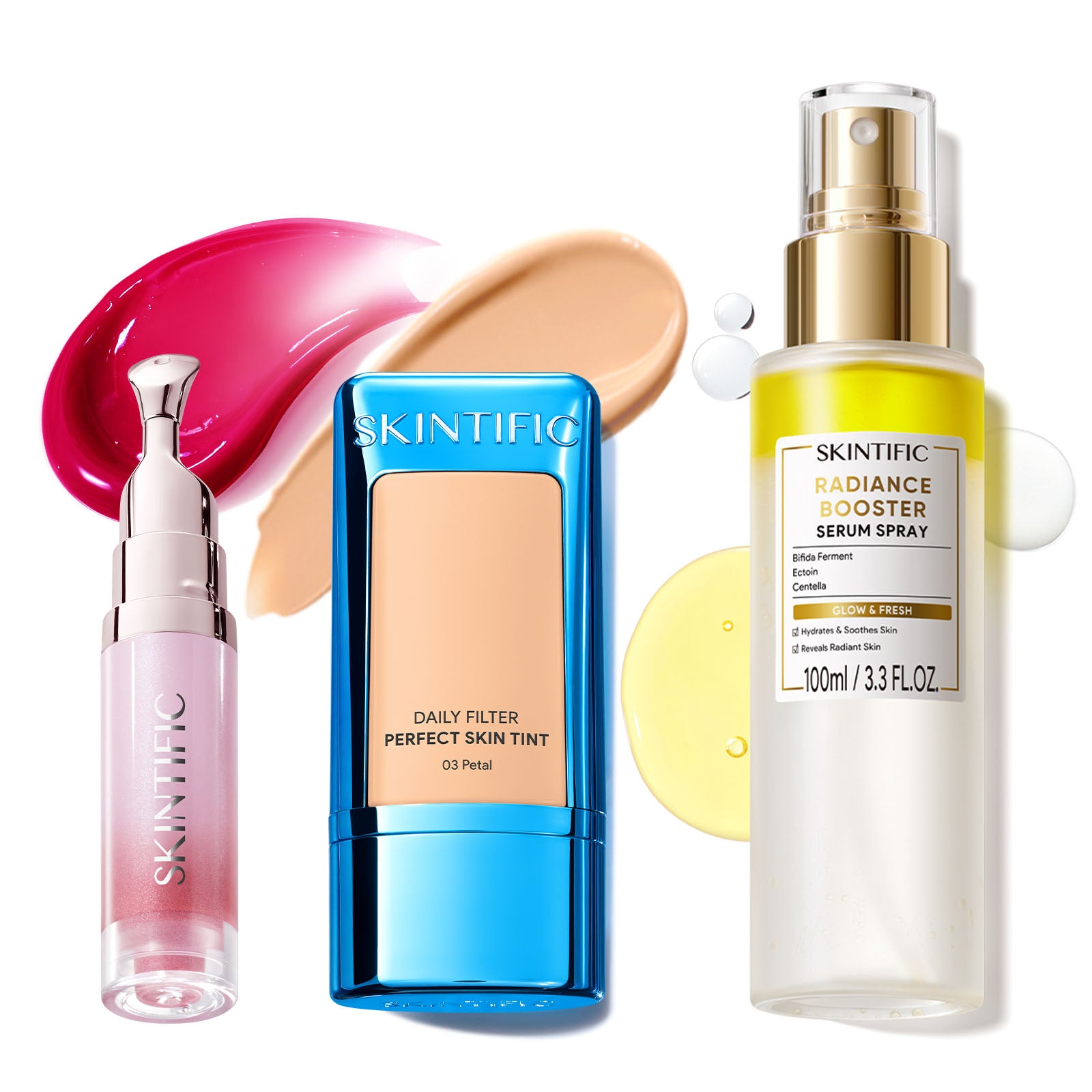 Skin Tint, Glow Serum Spray & Lip Serum Set