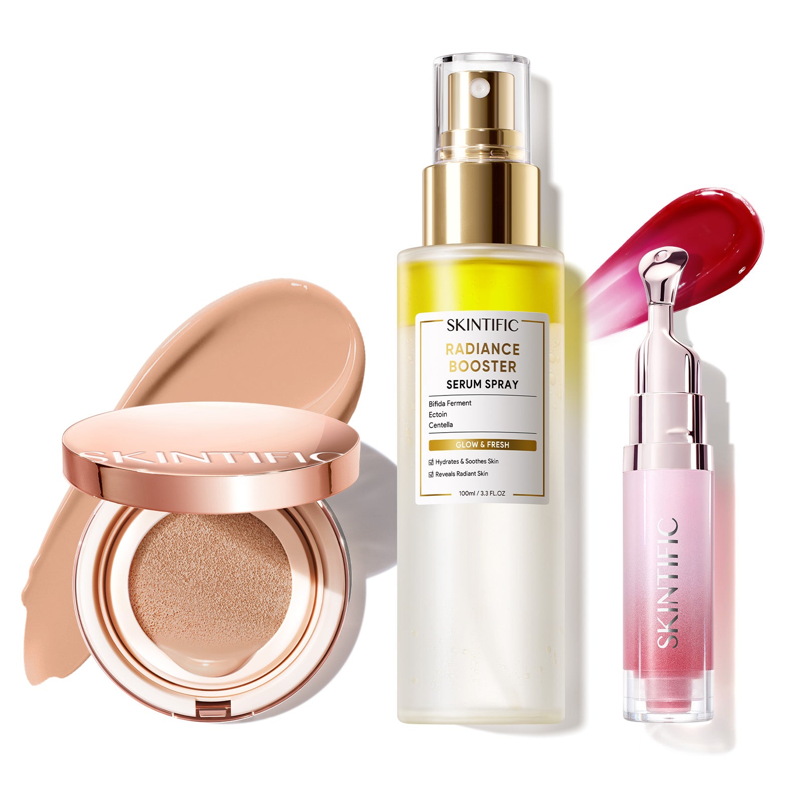 12-Hour Long-Lasting Cover Cushion+ Booster Serum Spray + Lip Serum