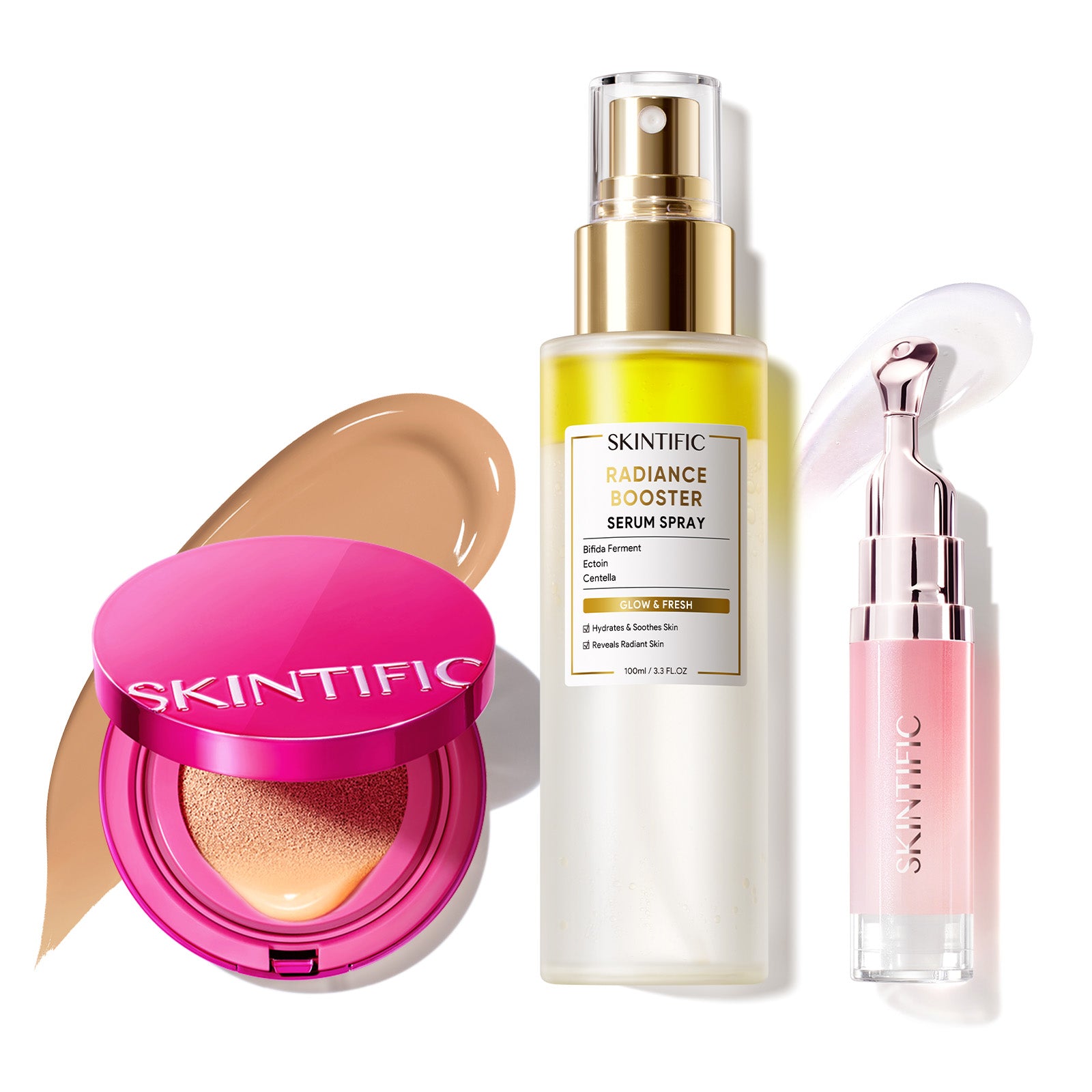 Glow Cover Cushion + Booster Serum Spray + Lip Serum