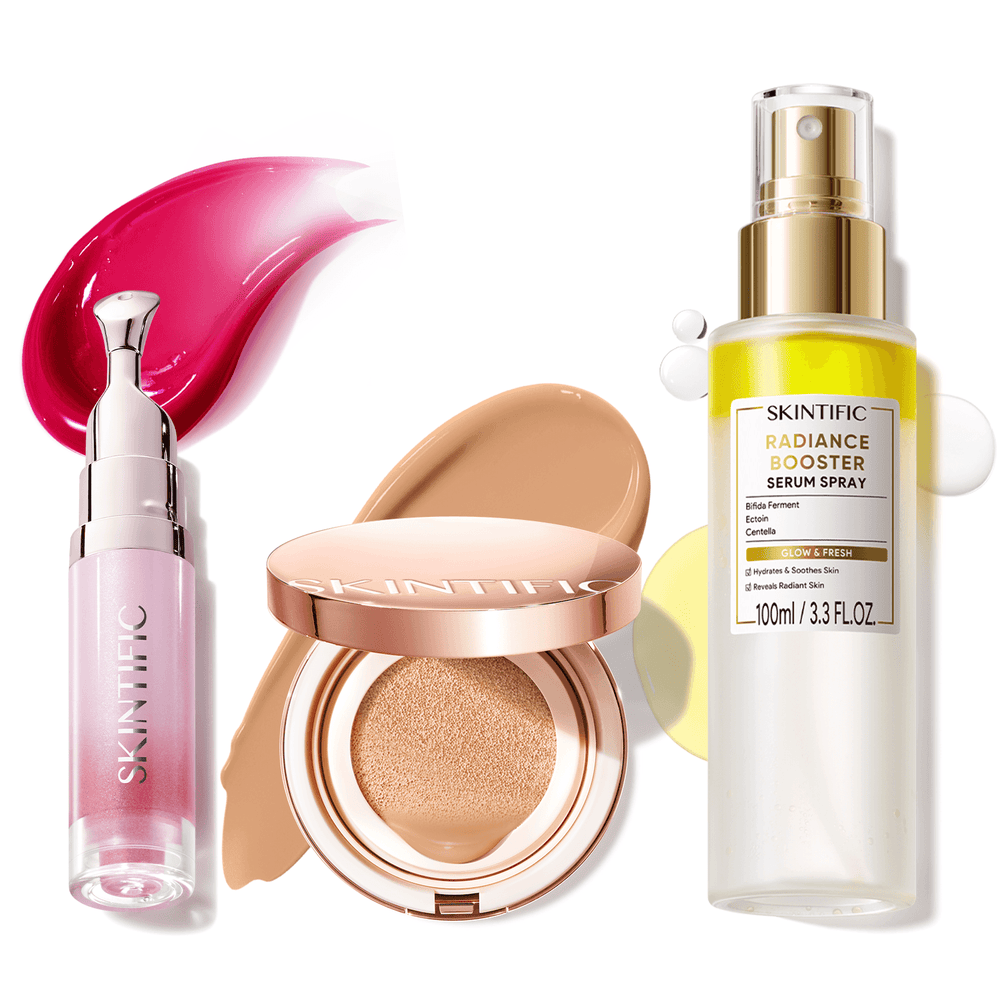 12-Hour Long-Lasting Cushion, Serum Spray & Lip Serum Set